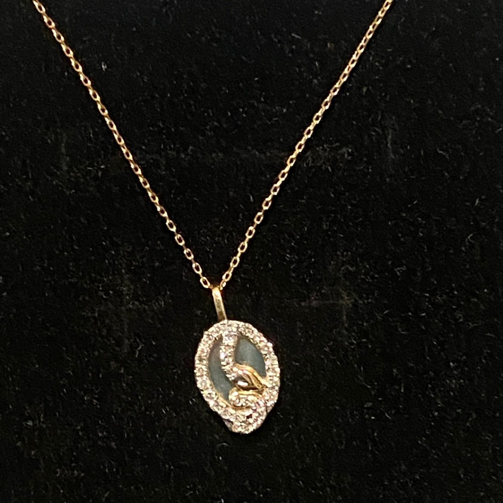 Adina Reyter Tiny Oval Snake Pendant Necklace New - Picture 2 of 14